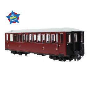 Bachmann 394-101A OO-9 Ffestiniog Railway Tin Car Saloon Third No. 120 FR Maroon