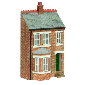 Graham Farish 42-0213G N Gauge Low Relief Left Hand Bay Terrace Green