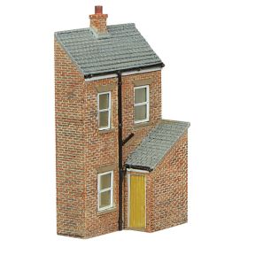 Graham Farish 42-0216Y N Gauge Low Relief Rear Of Terrace Left Hand Yellow Door