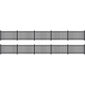 Ratio 422 OO Gauge GWR Station Fencing Black (straight only)
