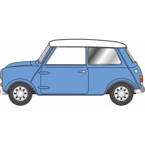 Oxford Diecast 43MIN024 O Gauge Austin Cooper S Mini Island Blue/Snowberry White