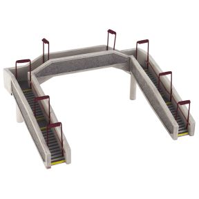 Bachmann 44-023R OO Gauge Concrete Footbridge Red