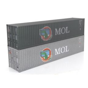 Dapol 4F-028-161 OO Gauge Twin Pack 40ft High Cube Containers Mol Weathered