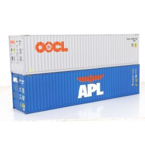 Dapol 4F-028-170 OO Gauge Pack Of 2 40ft High Cube Containers OOCL And APL