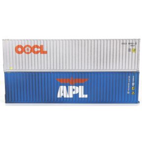 Dapol 4F-028-171 OO Gauge Pack Of 2 40ft High Cube Containers OOCL And APL Weathered