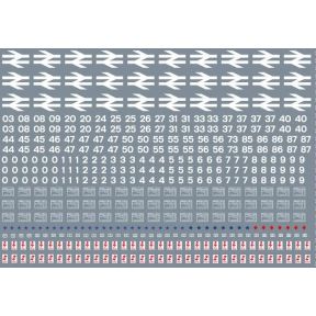 Railtec 4MM-1210 OO Gauge BR TOPs Bumper Loco Sheet Waterslide Decals