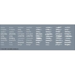 Railtec 4MM-1363 OO Gauge Handwritten Chalk Destinations LMS Region Waterslide Decals