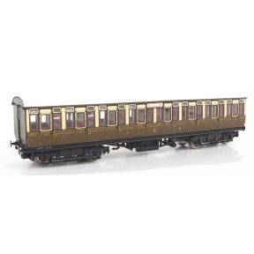 Dapol 4P-020-111 OO Gauge GWR Toplight Third Class Coach GW Lined Chocolate & Cream 3903