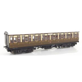 Dapol 4P-020-112 OO Gauge GWR Toplight Third Class Coach GW Lined Chocolate & Cream 3904