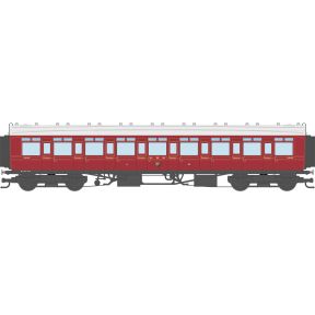 Dapol 4P-021-001 OO Gauge GW Toplight Corridor Third Class Coach 1914 GW Lined Crimson Lake 3892
