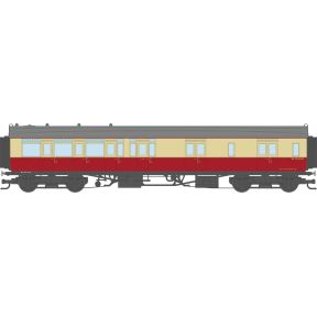 Dapol 4P-021-604 OO Gauge GW Toplight Corridor Brake Third Coach Left Hand BR Crimson & Cream W3596W
