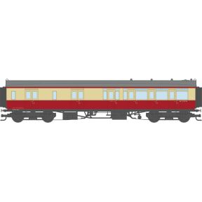 Dapol 4P-021-605 OO Gauge GW Toplight Corridor Brake Third Coach Right Hand BR Crimson & Cream W3565W