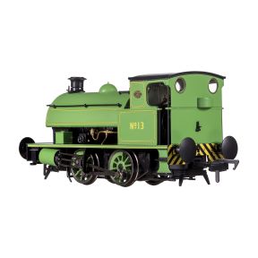 Dapol 4S-024-008S OO Gauge Hawthorn Leslie 0-4-0 No.13 Newcastle Electric Supply Green With Chevrons DCC Sound Fitted