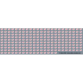 Railtec 4MM-1052 OO Gauge Overhead Warning Electrification Flashes 1980s/1990s Waterslide Decals