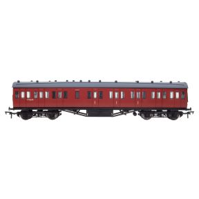 Dapol 4P-010-051 OO Gauge LMS 57ft Stanier Non Corridor Composite Coach M16640 BR Unlined Carmine