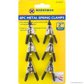Marksman 61025C Pack Of 6 Metal Spring Clamps