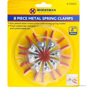Marksman 61060C Pack Of 8 Metal Spring Clamp Set