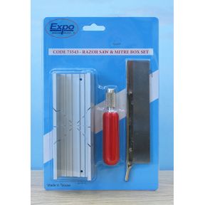 Expo Tools - 73543 Razor Saw & Mitre Box Set