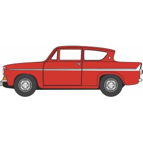 Oxford Diecast 76105012 OO Gauge Ford Anglia Monaco Red