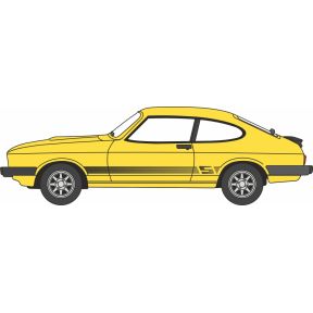 Oxford Diecast 76CAP011 OO Gauge Ford Capri MkIII Jasmine Yellow