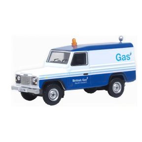Oxford Diecast 76DEF019 OO Gauge Land Rover Defender LWB British Gas North Eastern
