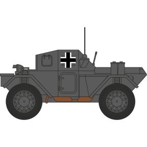 Oxford Diecast 76DSC007 OO Gauge Dingo Scout Car Wehrmacht Captured France 1944