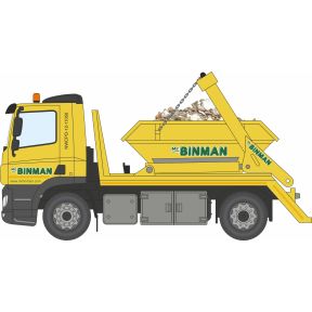 Oxford Diecast 76DSL003 OO Gauge DAF Skip Lorry Mr Binman