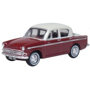 Oxford Diecast 76HM002 OO Gauge Hillman Minx Mk3A Pippin Red/Pearl Grey