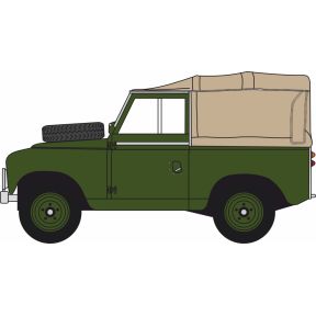 Oxford Diecast 76LR2S008 OO Gauge Land Rover Series II SWB Canvas Bronze Green