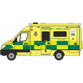 Oxford Diecast 76MA009 OO Gauge Mercedes Ambulance North West Ambulance Service
