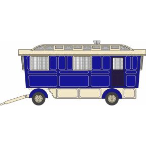 Oxford Diecast 76SCV003 OO Gauge Showmans Caravan Blue/Cream
