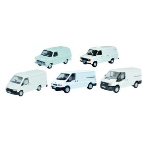 Oxford Diecast 76SET80 OO Gauge 5 Piece Ford Transit Set 1/2/3/4/5