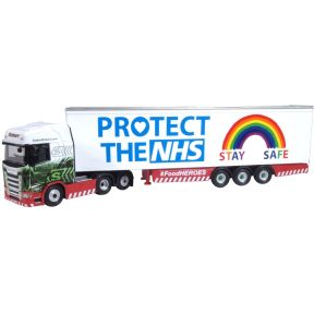 Oxford Diecast 76SNG005 OO Gauge Scania S Series Trailer Protect The NHS