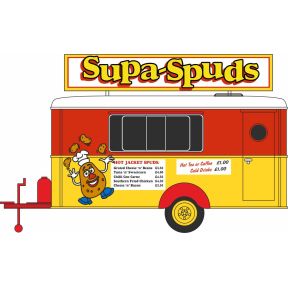 Oxford Diecast 76TR021 OO Gauge Mobile Trailer Supa Spuds
