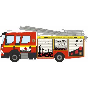 Oxford Diecast 76VEO005 OO Gauge Volvo FL Emergency One Warwickshire Fire & Rescue Service