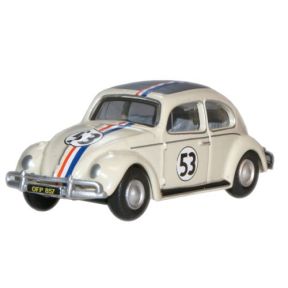 Oxford Diecast 76VWB001 OO Gauge VW Beetle Pearl White Herbie