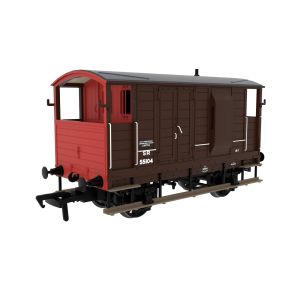 Rapido 820014 OO Gauge LSWR/WD 20 Ton Brake Van Post 1936 SR Brown No.55104