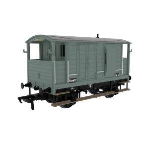Rapido 820020 OO Gauge LSWR/WD 20 Ton Brake Van BR Grey S54977