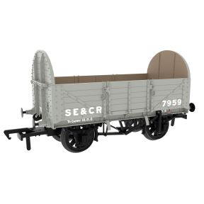 Rapido 824005 OO Gauge SECR 5 Plank 10 Ton Open Wagon SE&CR Wainwright Light Grey No.7959