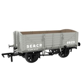 Rapido 824008 OO Gauge SECR 5 Plank 10 Ton Open Wagon SE&CR Wainwright Light Grey No.8629