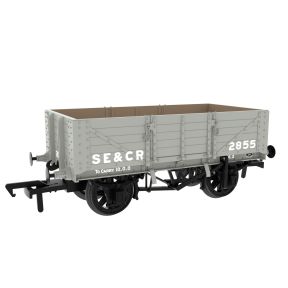 Rapido 824009 OO Gauge SECR 5 Plank 10 Ton Open Wagon SE&CR Wainwright Light Grey No.2855