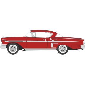 Oxford Diecast 87CIS58003 HO Scale 1958 Chevrolet Impala Sports Coupe Rio Red