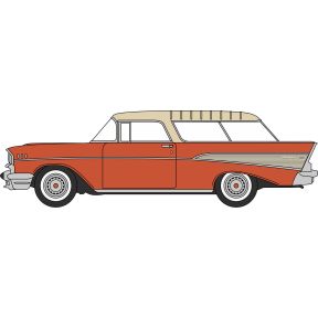 Oxford Diecast 87CN57008 HO Scale 1957 Chevrolet Nomad Adobe Beige/Sierra Gold