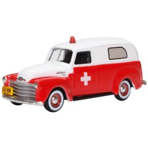 Oxford Diecast 87CV50001 HO Scale Chevrolet Panel Van 1950 Ambulance
