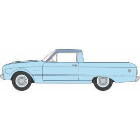 Oxford Diecast 87FA60003 HO Gauge Ford Falcon Ranchero 1960 Skymist Blue/Belmont Blue