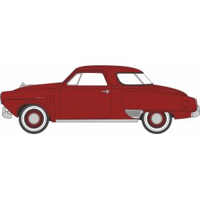 Oxford Diecast 87SC50003 HO Gauge 1950 Studebaker Champion Starlight Coupe Commanche Red