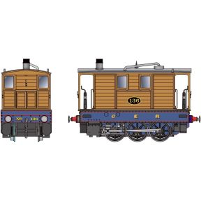 Rapido 916008 O Gauge LNER J70 0-6-0 Tram 136 GER Blue And Brown Without Side Skirts And Cowcatchers