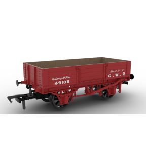 Rapido 925011 OO Gauge GW Diagram O21 Four Plank Open Wagon 49108 GW Red