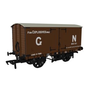 Rapido 930003 OO Gauge GNR 8 Ton Van GN Brown Explosives No.55101