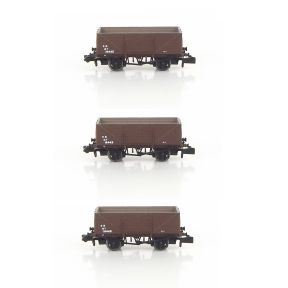 Rapido 942011 N Gauge Pack Of 3 SECR Diagram 1355 7 Plank Wagons Post 1936 SR Brown Livery